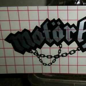 motorhead peel off name logo sticker new - lemmy bass hawkwind bomber overkill